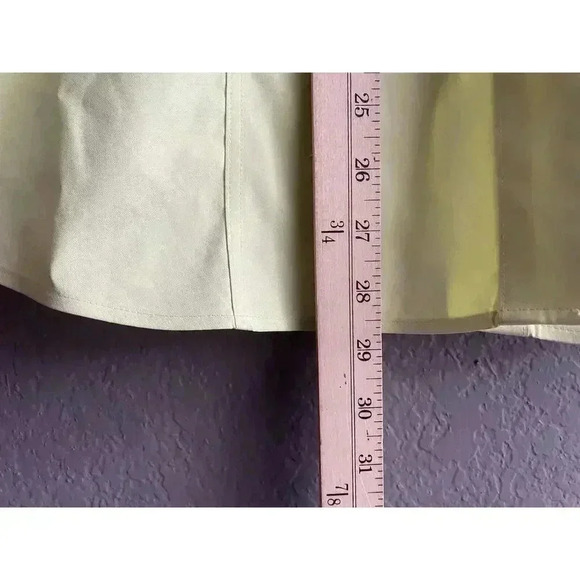 Chicos Womens Shirt 3 Yellow Green Rolled Sleeve Cotton Button Up Collared - Picture 6 of 7